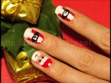 Yılbaşı Noel Baba Manikürü Oje Uygulama Christmas Nails Santra Claus