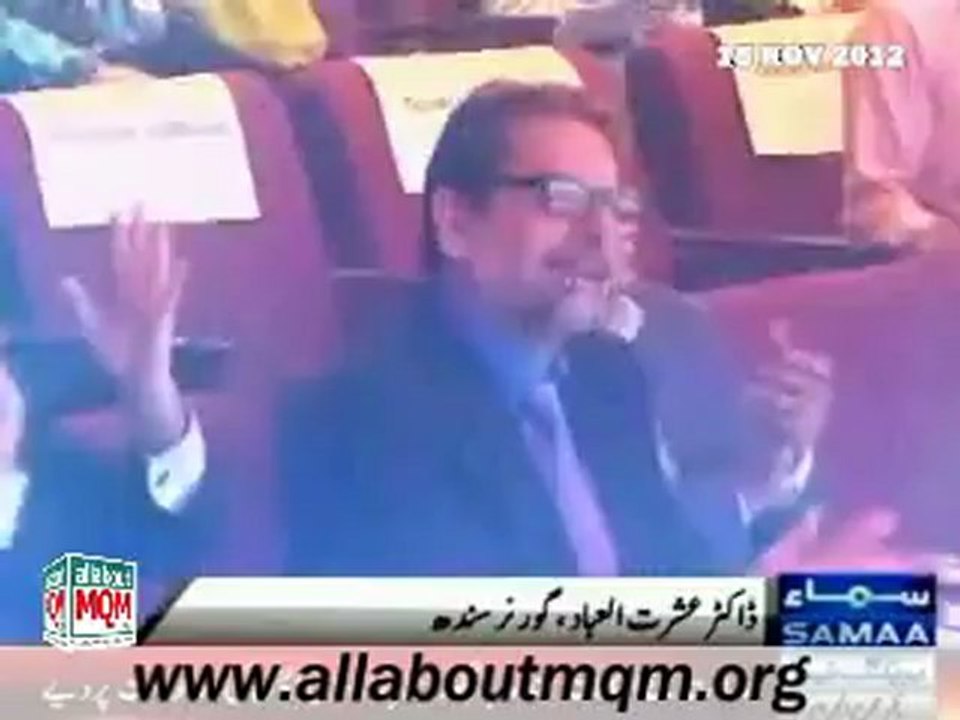 Governor Sindh Dr Ishrat Ul Ebad singing a song "Milo Tou Sahi" in Arts council, Karachi