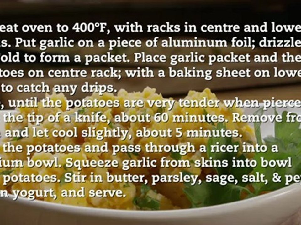 Sweet and Russet Potato Mash with Herbs Recipe