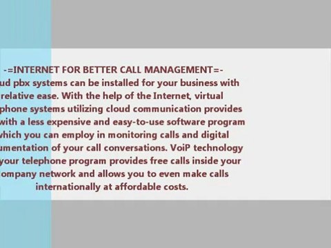 Maximize The Power Of The Internet Through Cloud PBX Phone System
