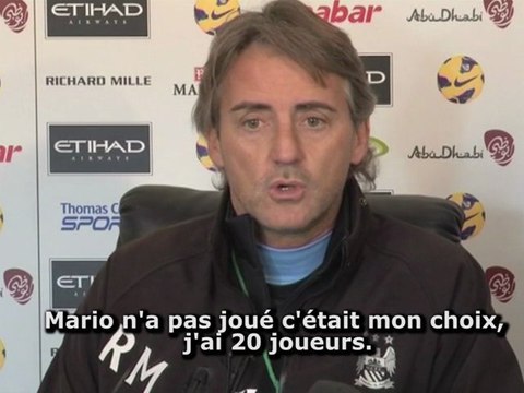 Mancini parle de Balotelli, de Hart et d'Ibrahimović