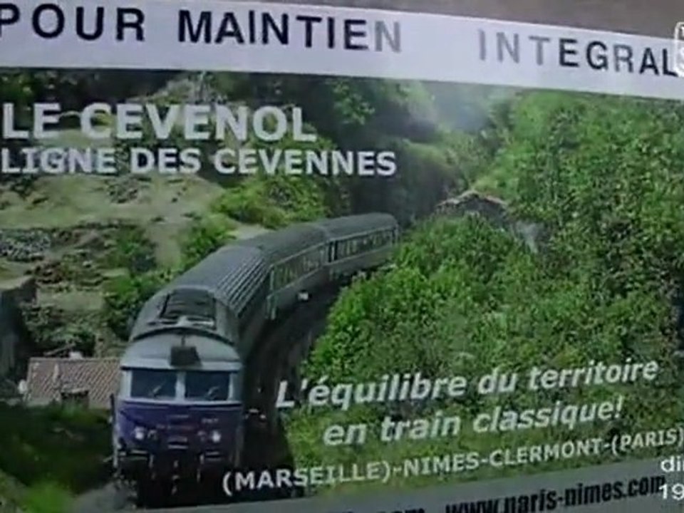 Manifestation pour maintien train intercités cévenol Marseille/Clermont (Reportage TVSUD)