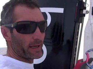 Petit tour dans le mât avec Jérémie Beyou