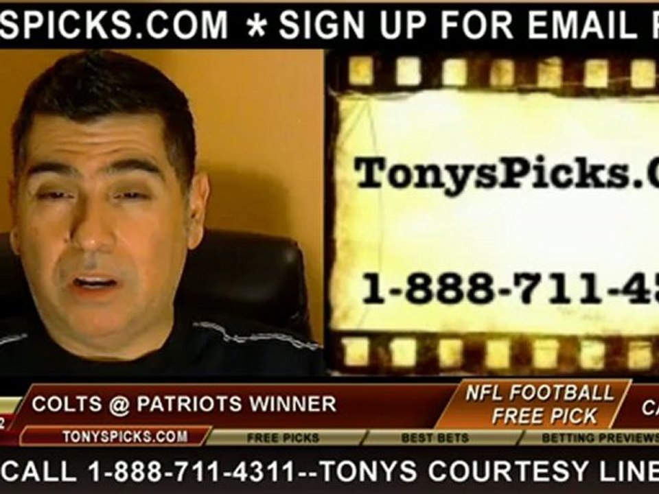 Indianapolis Colts versus New England Patriots NFL Pro Football Pick Prediction 11-18-2012
