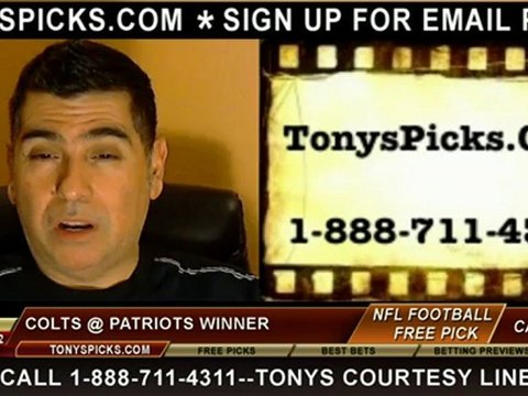 Indianapolis Colts versus New England Patriots NFL Pro Football Pick Prediction 11-18-2012