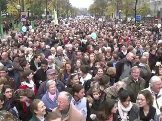 Protesto contra casamento gay na França