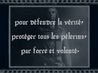 Templier, bénédiction de son épée.