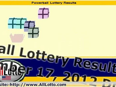 Powerball Lottery Drawing Results for November 17, 2012