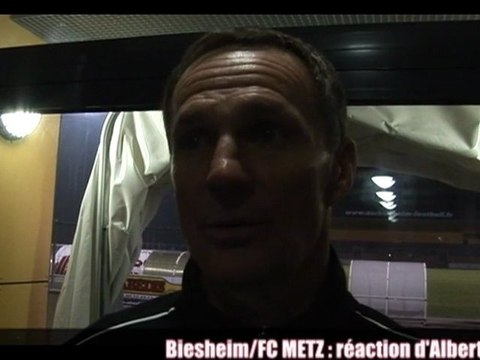 Biesheim FC Metz - réaction d'Albert CARTIER