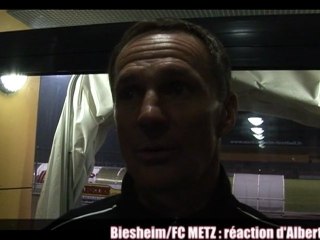 Biesheim FC Metz - réaction d'Albert CARTIER
