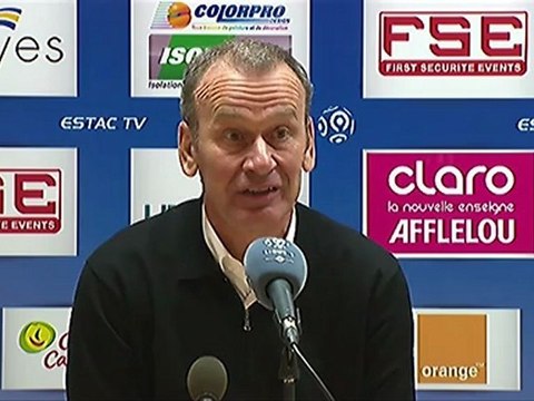 Conférence de presse ESTAC Troyes - AS Nancy Lorraine : Jean-Marc FURLAN (ESTAC) - Jean FERNANDEZ (ASNL) - saison 2012/2013