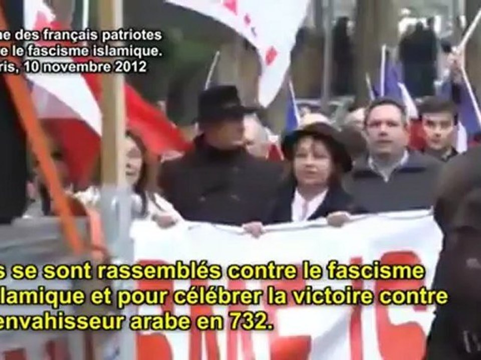 Reportage Us sur la marche des français patriotes contre le fascisme islamique à Paris le 10 novembre 2012