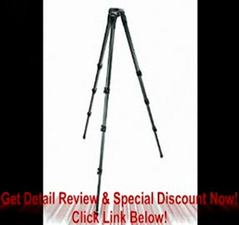 [BEST BUY] Manfrotto 536 Carbon Fiber 3-Stage Video Tripod with 75/100mm Bowl - Black