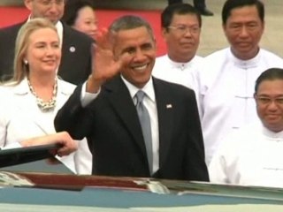 Obama arrives in Myanmar