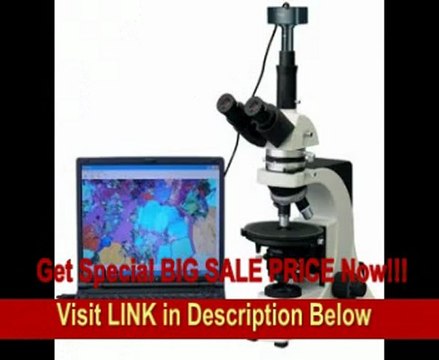 SPECIAL DISCOUNT AmScope 40X-600X Trinocular Infinity Polarizing Microscope + 5M Camera
