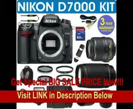 SPECIAL DISCOUNT REFURBISEFURBISHED NIKON D7000 + NIKON 18-55mm VR LENS + NIKON 70-300mm G ZOOM LENS + VIVITAR 500mm MIRROR LENS + 2X TELECONVERTER LENS + .40X SUPER WIDE ANGLE FISHEYE LENS + 8GB HIGH SPEED MEMORY CARD CLASS 10 + 3 YEAR CELLTIME WARRANTY
