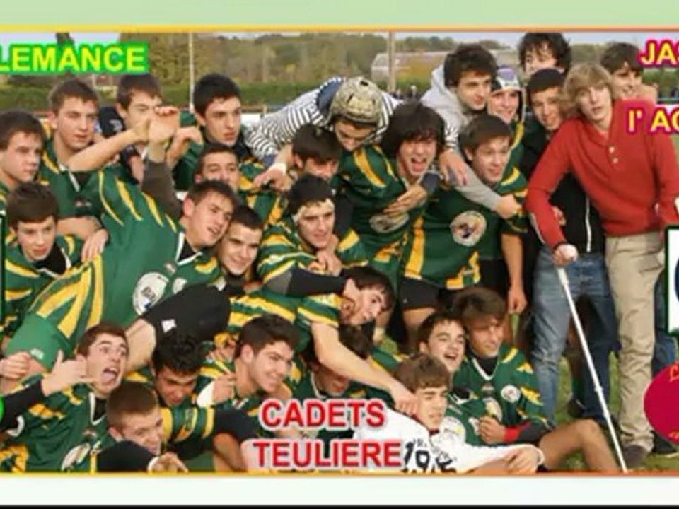 CADETS  LOT LEMANCE RUGBY face aux JASMINS de l' AGENAIS (saison 2012-2013)