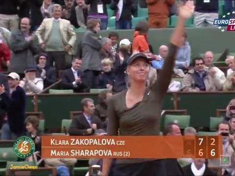 Maria Sharapova vs Klara Zakopalova 2012 RG Highlights