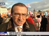 Reportages : Avec Hervé Mariton à Lyon, dans le défilé contre le mariage homosexuel