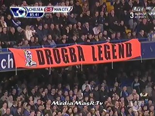 لقطة ظهور دروجبا في مدرجات مباراة تشيلسي 0-0 مانشستر سيتي