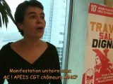 10e manifestation de lutte des chômeurs et précaires le 1er décembre 2012