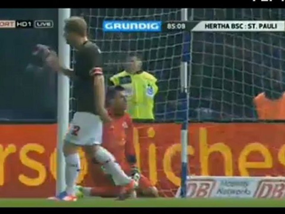 hertha saint pauli 1-0 goal highlight 19.11.2012