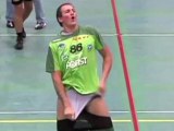 Handball Player Freaks Out After Opponent Kisses Him