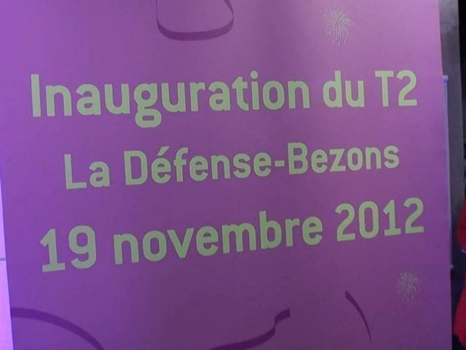 Inauguration du T2 prolongé vers le Pont de Bezons depuis La Défense