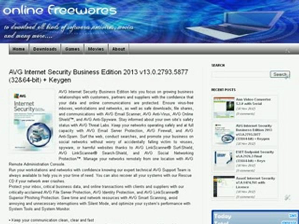 AVG Internet Security Business Edition 2013 v13.0.2793.5877 (32&64-bit) + Keygen