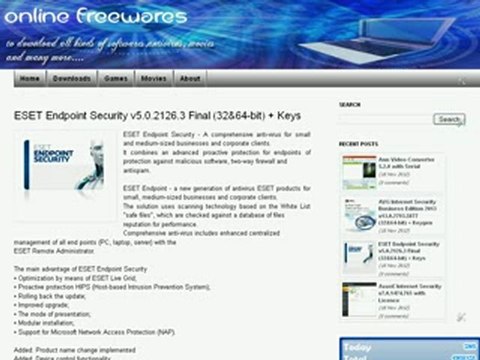 ESET Endpoint Security v5.0.2126.3 Final (32&64-bit) + Keys