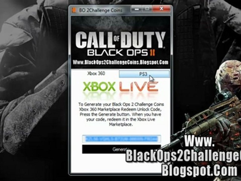 Get Free Black Ops 2 Challenge Coins Redeem Code - Xbox 360 - PS3 - video  Dailymotion