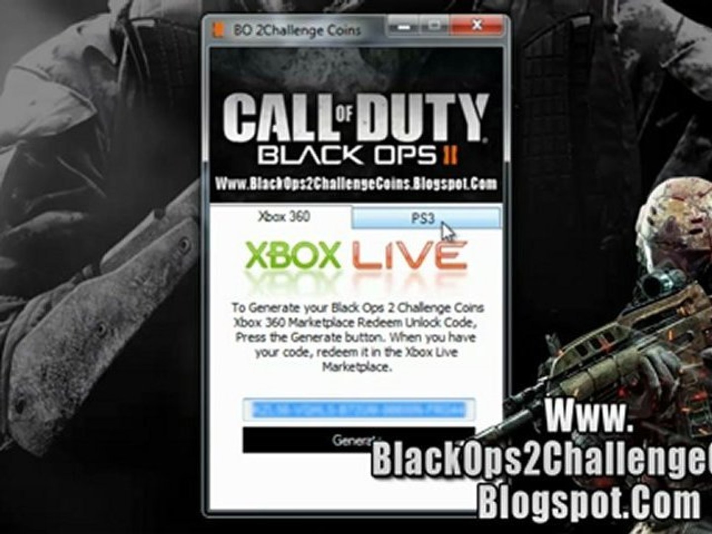 continuar Radioactivo níquel Get Free Black Ops 2 Challenge Coins Redeem Code - Xbox 360 - PS3 - video  Dailymotion