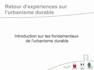 Conférence urbanisme durable - Introduction