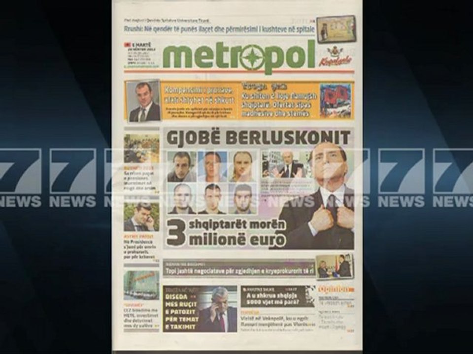 Shtypi i dites-Titujt kryesore te gazetave 20 nentor 2012