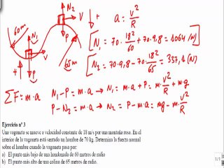 Fuerzas Ley de Newton 1º Bachillerato ejercicio 3