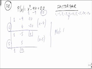 Problemas resueltos de polinomios factorizar por ruffini problema 25