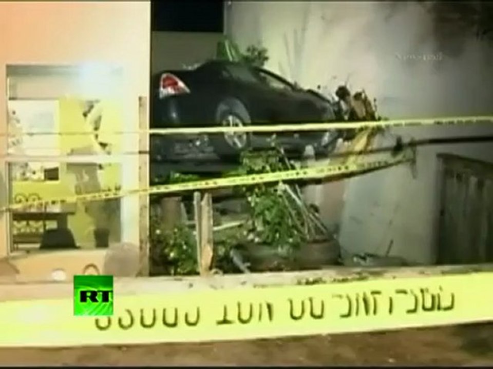 Tight Parking: Car wedged between houses in freak drunk driving crash