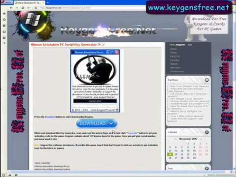 Hitman Absolution Game Keygen and Crack | FREE Download , télécharger