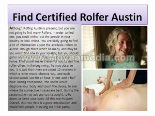 Allison Hubbard - Looking for Certified Rolfer Austin in Texas