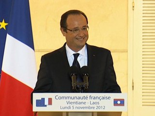 Conférence de presse à la résidence de France à Vientiane au Laos