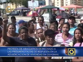Representantes de familias duermen en carpas en Maracay a la espera de viviendas