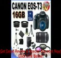 [BEST BUY] Canon EOS Rebel T3 12.2 MP CMOS Digital SLR with 18-55mm IS II Lens (Black)   Canon EF-S 55-250mm f/4.0-5.6 IS Telephoto Zoom Lens   58mm 2x Telephoto lens   58mm Wide Angle Lens (4 Lens Kit!!!) W/16G
