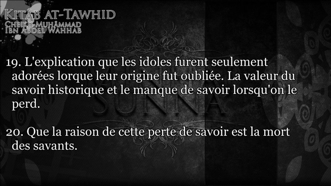 kitab tawhid - ch19 La cause de la mécréance et du...