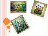 Painting of flowers, Abstract art painting