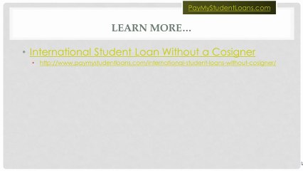 International Student Loans Without a Cosigner