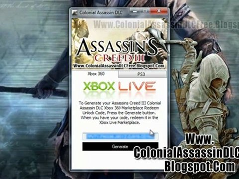 Assassins Creed III Colonial Assassin DLC Free on Xbox 360 And PS3