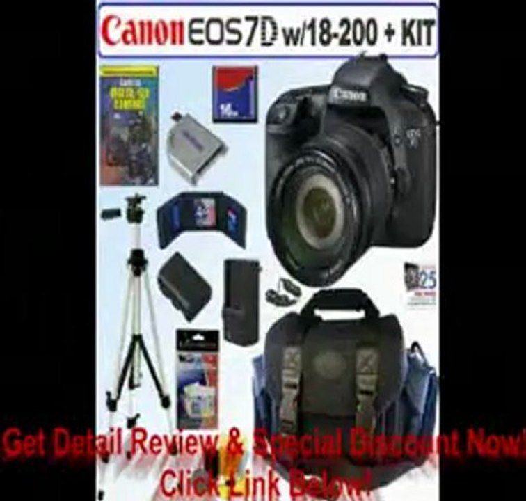 [REVIEW] Canon EOS 7D 18 MP CMOS Digital SLR Camera with EF-S 18-200mm f/3.5-5.6 IS Standard Zoom Lens + 16GB Deluxe Accessory Kit!