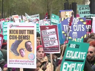 Londres: manifestation étudiante contre l'austerité