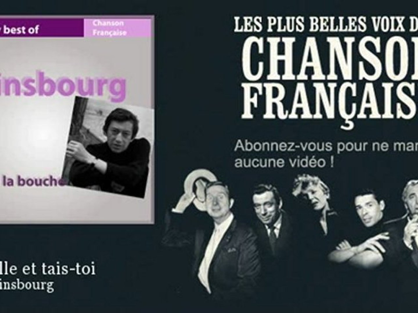 Serge Gainsbourg - Sois belle et tais-toi - Chanson française - Vidéo  Dailymotion