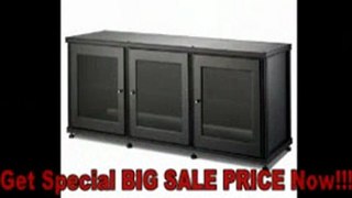 [SPECIAL DISCOUNT] Salamander Synergy 237 A/V Cabinet with Three Doors -Black/Black